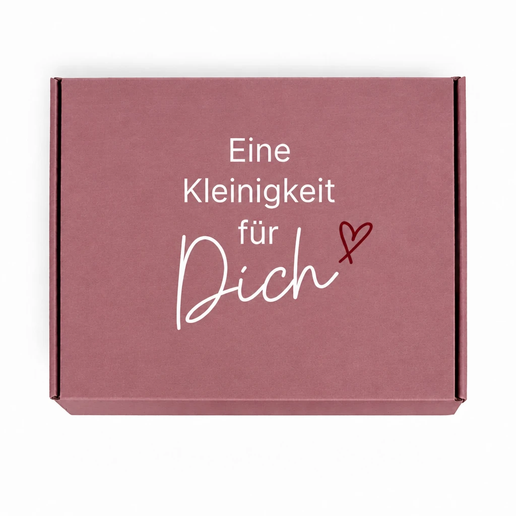 Altrosa Geschenkbox mit dem Aufdruck Eine Kleinigkeit für Dich